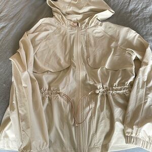 Outdoor supply company Avalanche cream hoodie/ wind breaker jacket size M